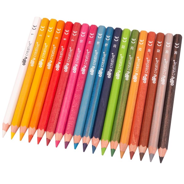 olifu creative Aqua Crayon, gemischt, 18er-Pack